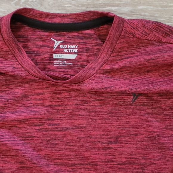 Boy's Maroon Old Navy Active Go-Dry Shirt L 10/12 - Picture 2 of 6